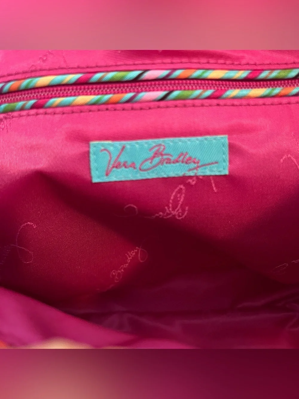 Vera Bradley VTG Y2K Kelly Wooden Handle Satchel Clutch Evening Bag Purse EUC